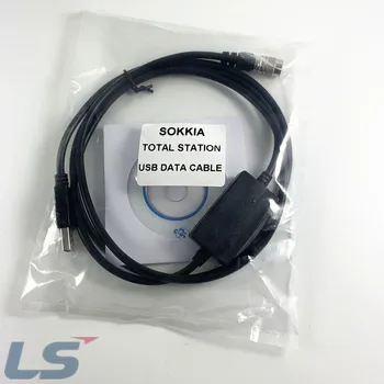 2 ks kvalitných Sokkia USB dátový kábel pre totálna stanica Sokkia vhodné pre Win7 / 8 / 10 systém 6 pin prieskum stiahnuť USB kábel