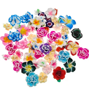 50pcs/veľa Nových príchodu Kawaii ílu polyméru kvety mix veľkosť mix farieb náhodou pre DIY deti vlasy klip vlasy luk príslušenstvo