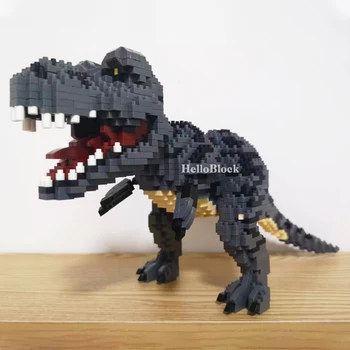 Balody 16088 Tyrannosaurus Rex Mini Bloky Black Dinosaura Budovy Jurský Park Obrázok 3D Model Brikcs Hračky Dieťa chirstmas Darček