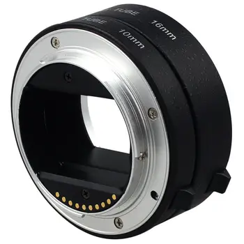 Black Metal AF Auto-focus Makro Predĺženie Trubice Nastaviť 10 mm&16 mm pre Sony NEX E-mount Kamery NEX 3/3N/5/5N a Full Frame A7 A7S/A7S