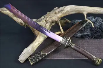 Japonský Krátke Samuraj Meč Wakizashi Katana Ostré Hliny Tvrdeného T10 Ocele Čepeľ