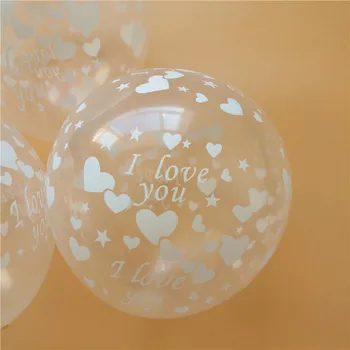 Transparentné hélium Balón 12inch 50pcs krásne Srdce Romatic balóny Svadby, Narodeniny, Party Dekor Valentines latex loptu