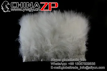 Vyrobené v CHINAZP Pôvodné Kvalitné Biele Marabu Turecko Úlety Perie Fringe Výbava