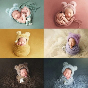 0-3 mesiace Novorodenca Fotografie Rekvizity Príslušenstvo Mäkká Deka Baby Chlapci, Dievčatá Klobúk pre Fotografiu Strieľať Photobooth Rekvizity