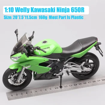 1/10 Well rozsahu Kawasaki Ninja 650R ER-6f EX-6 motocykel model Diecast Vozidlá, Sport touring bike racing hračky miniatúry deti