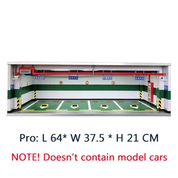 1:18 Zliatiny Model Auta Simulácia Podzemná Garáž (Pre 4 modely áut) Parkovisko Priestor Scény Displej