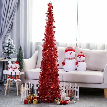 1.2 M DIY Sequin Vianočný Stromček Popup Skladacie Pozlátko Umelý Vianočný Stromček So Stojanom Vianočné Ozdoby Stromy