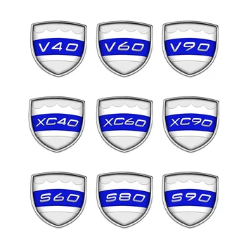 1-20 ks Pre VOLVO S60-S80 S90 V40 V60 V90 XC40 XC60 XC90 Písmená Logo, Znak Nálepky Blatník batožinového priestoru Štítku Odtlačkový Kovové 3D