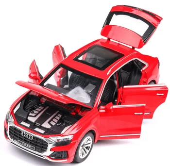 1:24 audi Q8 SUV off-road vozidla, model high simulácia zliatiny modelu auta so zvukom ľahký vytiahnuť späť detské autíčka doprava zadarmo