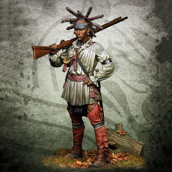 1/24 staroveký bojovník človeka stáť Živice obrázok Modelu súpravy Miniatúrne gk Unassembly Nevyfarbené