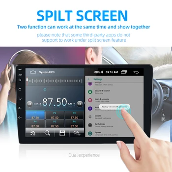 1/2DIN 9/10 palcový autorádia Android 8 Univerzálny GPS Navigácia, Bluetooth Split Screen Wifi Car Audio Stereo FM USB Auto Multimediálne