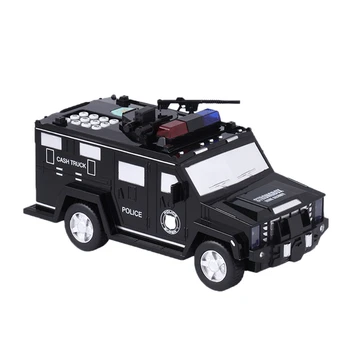 1:32 Polícia Swat Peniaze Prepravca Obrnené Auto Truck Model Hračka s Hudbou Flash Peniaze Truck Prepravca -Black