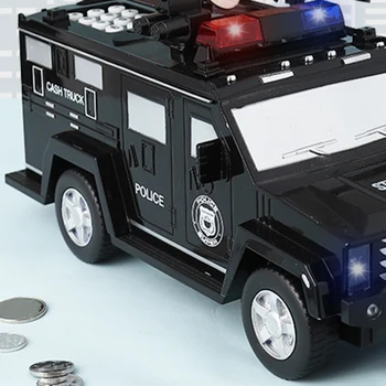 1:32 Polícia Swat Peniaze Prepravca Obrnené Auto Truck Model Hračka s Hudbou Flash Peniaze Truck Prepravca -Black