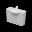 1:50 zmenšený model wc toaletný stolík kúpeľňa model vaňou umývadlom model nábytok scény layout