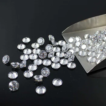 1,6 mm Spolu 1 karát FG Color Lab Pestuje Moissanite Diamond Voľné Perličiek Test Pozitívny