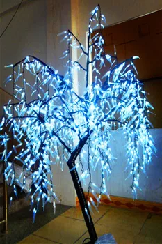 1,8 M/6 biela farba LED Umelé Willow Plačúcich Strom Svetlo 945pcs led 110/220VAC Rainproof Vonkajšie Použitie rozprávková záhrada dekor