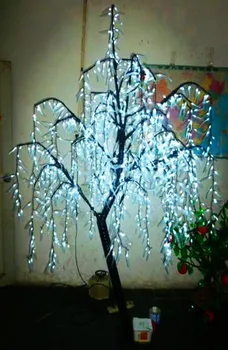 1,8 M/6 biela farba LED Umelé Willow Plačúcich Strom Svetlo 945pcs led 110/220VAC Rainproof Vonkajšie Použitie rozprávková záhrada dekor