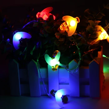 1.8 m Bee LED Reťazec Ľahké batériové Vianočné Girlandy Rozprávkových Svetiel Pre Holiday Garden Party Dekorácie, Party Dodávky