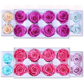 1 Box Vysokej Kvality Konzervované Kvety, Kvet Nesmrteľný Rose 4CM Príručka DIY Surovín Večný Život Kvet Valentína Darček