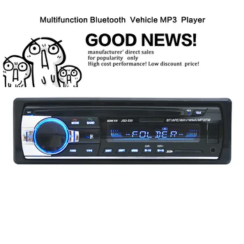 1 DIN autorádio Car audio FM, Bluetooth, MP3 Audio Prehrávač, Bluetooth mobil Handfree USB/SD Auto Stereo Rádio V Dash Aux Vstup