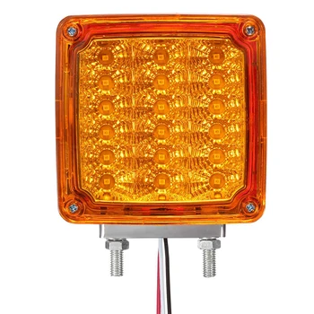 1 Dvojica LED Auto Bočné Obrysové Svetlá Stop Otočením signalizačná kontrolka zadné svetlo pre 12V Nákladných vozidiel prípojného vozidla, Červená Žltá
