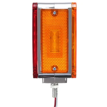 1 Dvojica LED Auto Bočné Obrysové Svetlá Stop Otočením signalizačná kontrolka zadné svetlo pre 12V Nákladných vozidiel prípojného vozidla, Červená Žltá