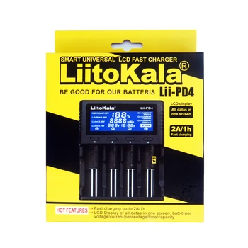 1 ks LiitoKala lii-PD4 LCD 3,7 v 18650 21700 Nabíjačka + INR18650 4 ks 3,7 v 18650 3400 mah 34B Nabíjateľná li-ion Batt