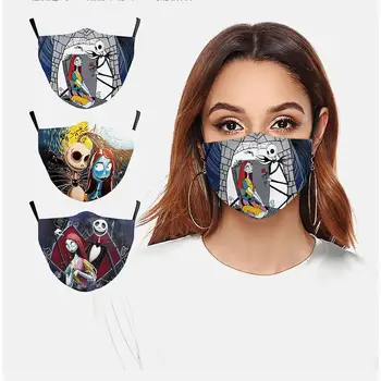 1 KS Masky pre Dospelých Opakovane 3D Masku Zábavné Lebky Maska Vetru Umývateľný Masky pre Dospelých Dutá Maska pre Ženy, Mužov, Tvár, Ústa Maska