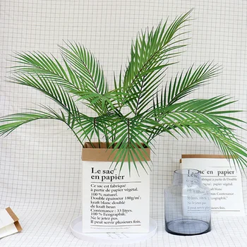 1 Ks Simulácia Zelená Plastové Umelého Palmového Zelenej Listovej Rastliny Falošné Rastlín, Záhradné Party, Svadobná Výzdoba Domov Príslušenstvo