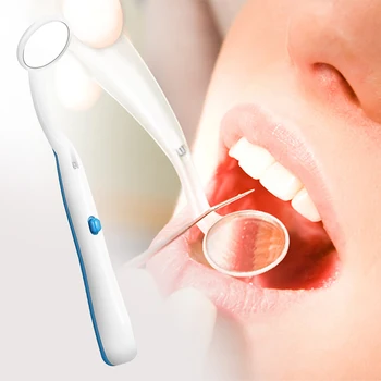 1 Ks Zubná Zrkadlo s LED Light Super Svetlé Ústne Zuby Kontrola Zrkadlo Zubnú Starostlivosť, Zubný lekár, Nástroje Domov Starostlivosť o Ústnu dutinu Nástroj