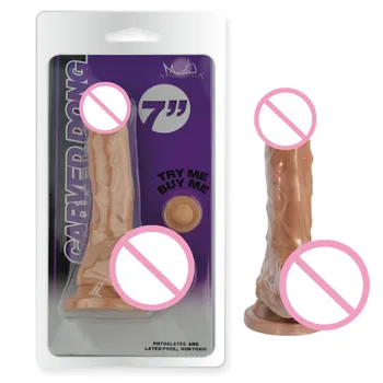 1 ks Ženská Masturbácia prísavky Dildo Telo/ Hnedá Penis Realistické Dildo Dospelých Sex Produkt Novinka Hračky pre Ženy YJ0074