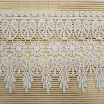 1 meter 11.5 cm Bavlna Biele Čipky Stuhou Trim na Šaty, Ozdoby Kostým Nášivka Čipky Textílie DIY Šijací Steh Cusack