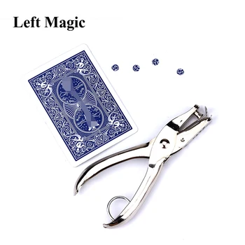 1 Nastavte Otvor Punč Karta + Puch Illusiveness Magické Triky, Pohybujúce Sa Zakrytá Karta Duté Prenos Karty Magic Rekvizity Zblízka Magický Trik