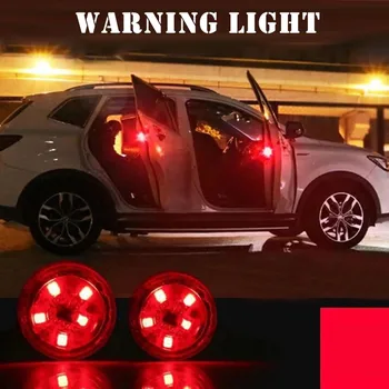 1 Pár 5 LED Bezdrôtovú Automobilovú Otvorili Dvere Upozornenie Bleskové Svetlo, Anti-collid Univerzálny NJ88
