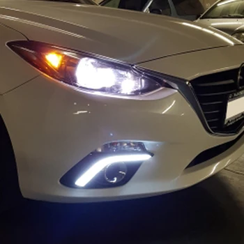 1 Pár DRL Pre Mazda 3 Axela 2016 Svetlá pre Denné svietenie hmlové svietidlo kryt svetlometu 12V Denné svetlo Žltá