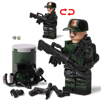 1 Sada 6 Bábiku+zbrane+častí Moderných SWAT Vojenské Stavebné Bloky, Marine Corps Budovy a Výstavby Hračky Vzdelávania a Mozgu