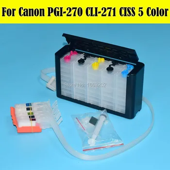1 Sadu CISS Kontinuálne Väčšinu Ink Systém Dodávok Pre Canon PGI-270 CLI-271 CHZO 270 CLI 271 Ciss Pre Tlačiarne Canon PIXMA