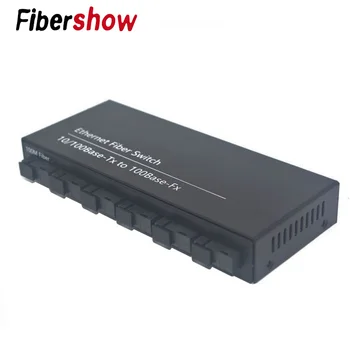 10/100M Fast Ethernet Optických Media Konvertor Single prepínač Režimu Converter 20KM 2 RJ45 a 6 SC fiber Port