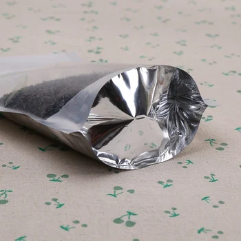 10*15 cm,100 X Stojan priesvitné hliníkové ziplock taška - Mettallic hliníkovej fólii, plastové puzdro s dopredu jasné zips rukoväť tesnenie
