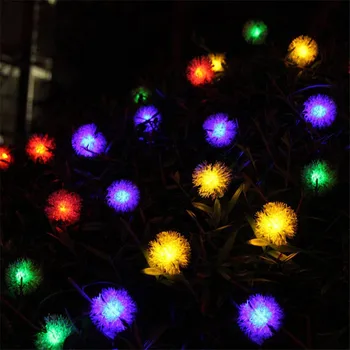 10/20/30/50/100M LED Vianočné Svetlo Snowflake Fairy Sneženie loptu String Svetlo Xmas Party Domov Záhrade Strom Garland Dekorácie