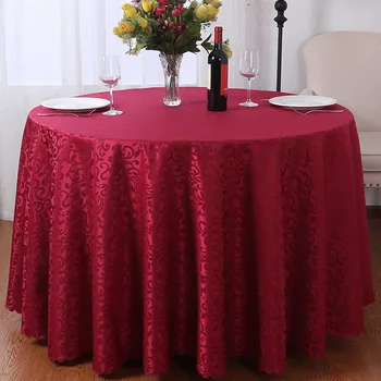 10-farebný Obrus Módny Vzor Reštaurácia Hotel Banquet Okrúhly Stôl Biely Umývateľný Znečistený Olej-odolná Obrus