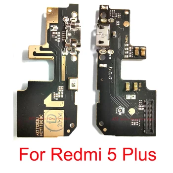 10 KS Nabíjačku USB Nabíjací Port Konektor Doku Rada Flex Kábel Pre Xiao Mi Redmi 5 Plus 5+ Redmi5 Plus Redmi5+ 5plus Časť