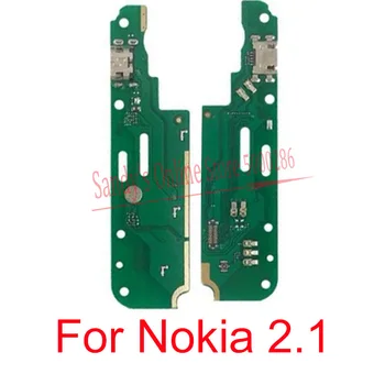 10 KS Nové Kvalitné Nabíjačku USB Nabíjací Dok Port Rada Mikrofón Flex Kábel Pre Nokia 2.1 Nabíjačku Rada Flex Kábel Časti