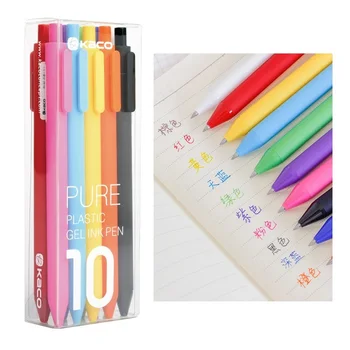 10 ks pstruh farebný gél nastavenie pera 0,5 mm guľôčkové Multi atramentu na písanie perá, kancelárske potreby Kancelárske školské potreby E6075