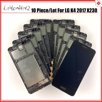 10 ks/veľa originálne lcd Pre LG K4 2017 X230 LCD Displej Dotykový Displej Digitalizátorom. s Rámom Montáž