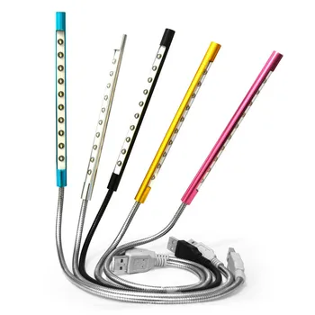 10 LED Nové Prenosné Bar Svetlá, Prenosné, Flexibilné USB Stick Stmievateľné Dotykový Spínač, LED Biele Svetlo, Lampa na Notebook
