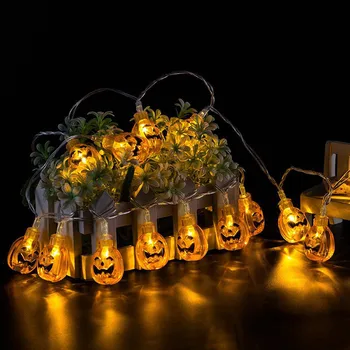 10 LED Visí Halloween Dekor Tekvica/Ghost/Pavúk/Lebka LED Reťazec Svetlá, Svietidlá Lampa Pre DIY Domáce Vonkajšie Strany Dodávky