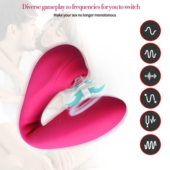 10 Režimy Králik G-spot Klitorálny Sania Vibrátor Nabíjateľná Silikónové Pošvy Bulík Lízanie Vibrátory Sexuálne Hračky Ženy Pár