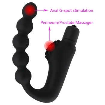 10 Rýchlosti Análne Korálky Análny Vibrátor Plug Prostaty Masér Dospelých Produkt Zadok Plug Vibračný Análny Sex Hračky pre Človeka Masturbator