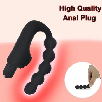 10 Rýchlosti Análne Korálky Análny Vibrátor Plug Prostaty Masér Dospelých Produkt Zadok Plug Vibračný Análny Sex Hračky pre Človeka Masturbator